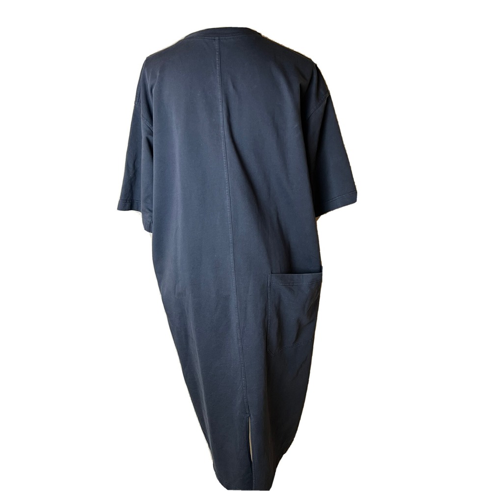 Sofie D'Hoore Dress Navy Blue Cotton Size 40 Short Sleeve Shift - Picture 7 of 10
